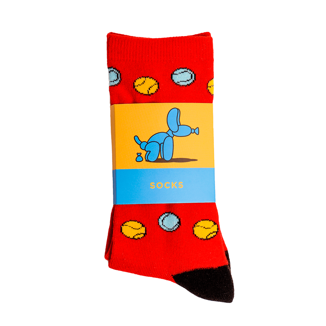 red-tennis-print-socks